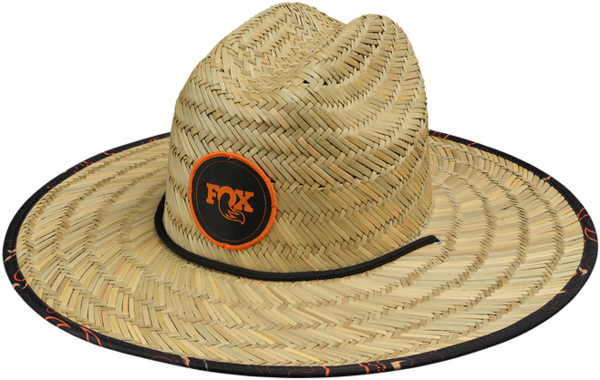 Fox Factory Logo Straw Hat - Bike Doctor | Mid-Atlantic Bicycle Shops