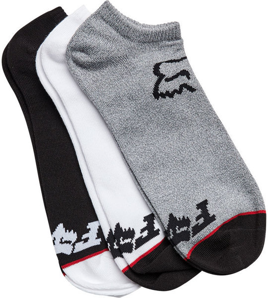Fox Racing No Show Sock 3 Pack Color: Black | White | Gray