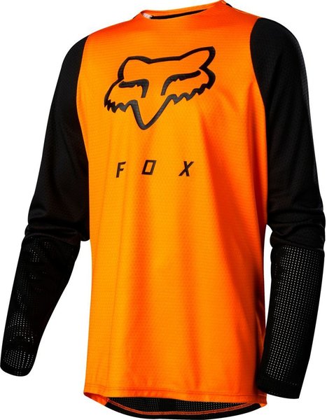 Fox Racing Youth Defend Long Sleeve Jersey Color: Atomic Orange
