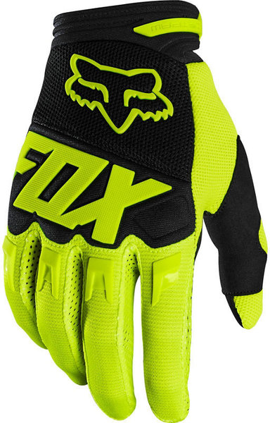 Fox Racing Youth Dirtpaw Race Glove Color: Fluorescent Yellow