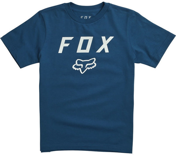 Fox Boys Big Youth Legacy Logo Short Sleeve T-Shirt Dusty Blue YL