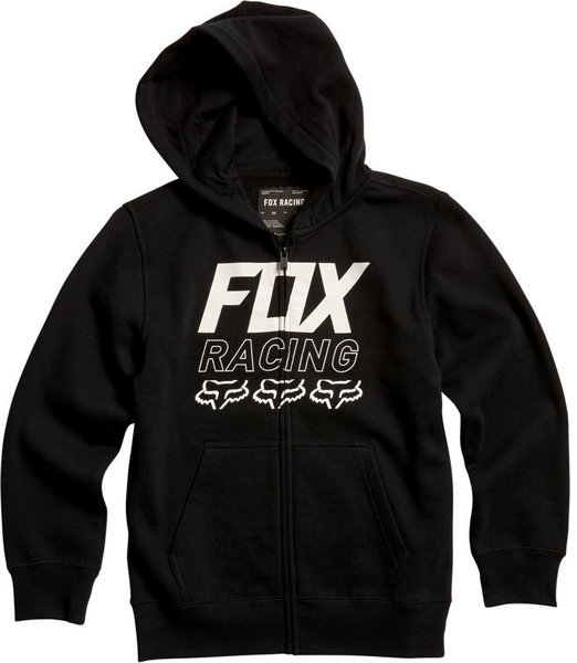 Fox Racing Youth Overdrive Zip Hoodie Color: Black