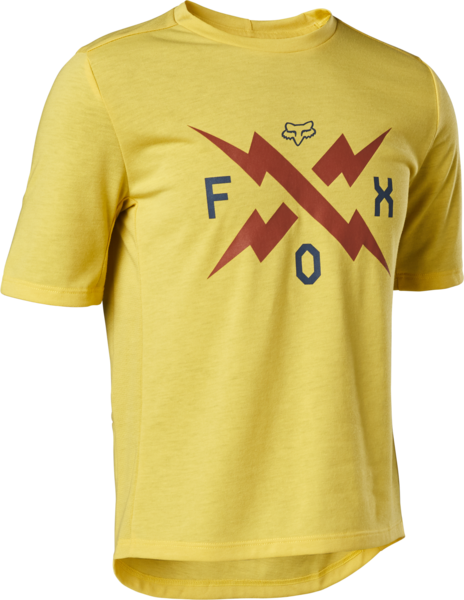 Fox Racing Youth Ranger Drirelease Short Sleeve Jersey Color: Pear Yellow