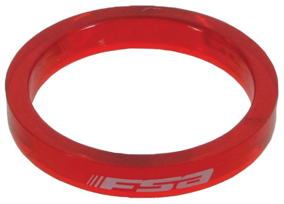 FSA Polycarbonate Headset Spacers Color | Size: Red | 5mm