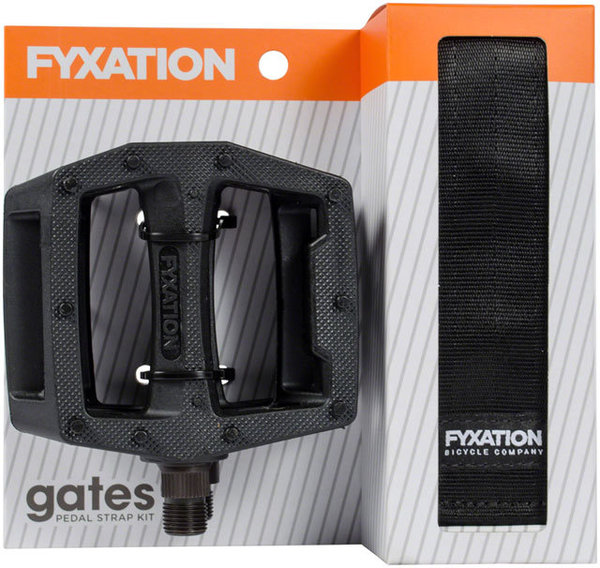 Fyxation Pedal & Strap Kit Pedals Color: Black