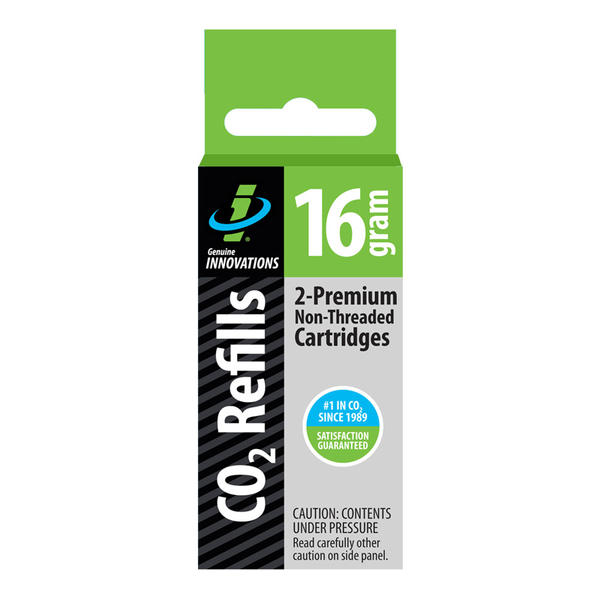 Genuine Innovations 16-Gram Non-Threaded CO2 Cartridges (2-pack)