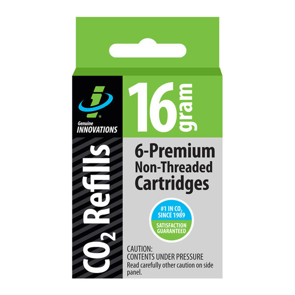 Genuine Innovations 16-Gram Non-Threaded CO2 Cartridges (6-pack)