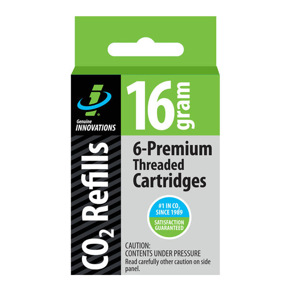 Genuine Innovations 16-Gram Threaded CO2 Cartridges (6-pack 