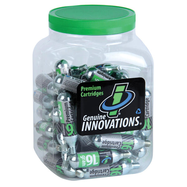 Genuine Innovations 16-Gram Threaded CO2 Cartridges (Tub of 60)