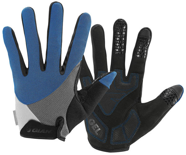 Giant Streak Gel Long Finger Gloves Color: Blue 
