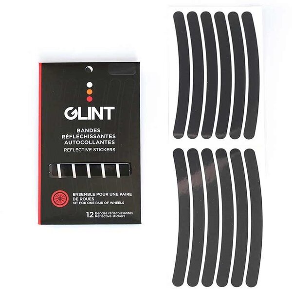Glint Reflective Wheels Stickers Color: Black