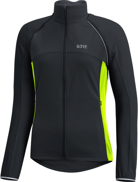 Gore Wear C3 Women GORE WINDSTOPPER PHANTOM Zip-Off Jacket Color: Black/Neon Yellow