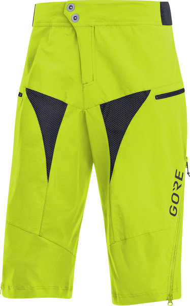 Gore Wear C5 All Mountain Shorts Color: Citrus Green