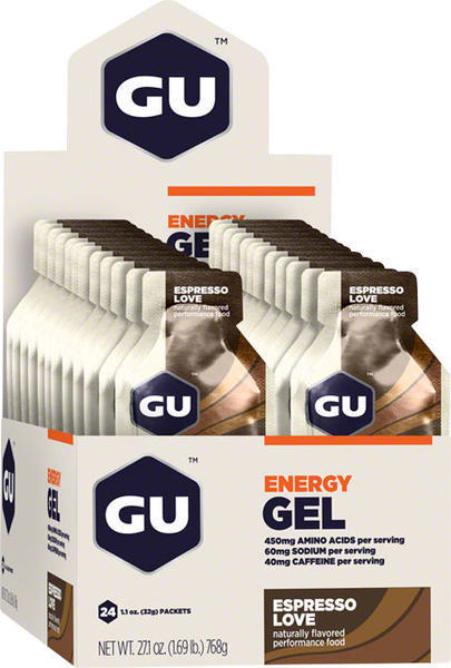 GU Energy Gel - Espresso Love (32g) - Box of 24 Flavor: Espresso Love