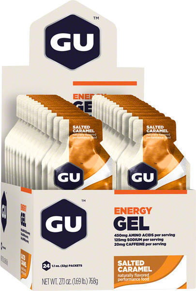 GU Energy Gel - Salted Caramel (32g) - Box of 24 Flavor: Salted Caramel