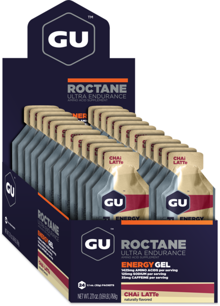 GU Roctane Energy Gel - Chai Latte (32g) - Box of 24 Flavor: Chai Latte