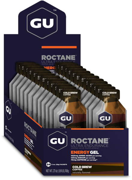 GU Roctane Energy Gel Flavor: Cold Brew Coffee (70mg Caffeine)