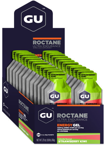 GU Roctane Energy Gel - Strawberry Kiwi (32g) - Box of 24 Flavor: Strawberry Kiwi
