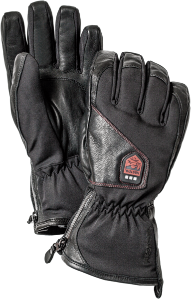 Hestra Gloves Power Heater 5 Finger Color: Black