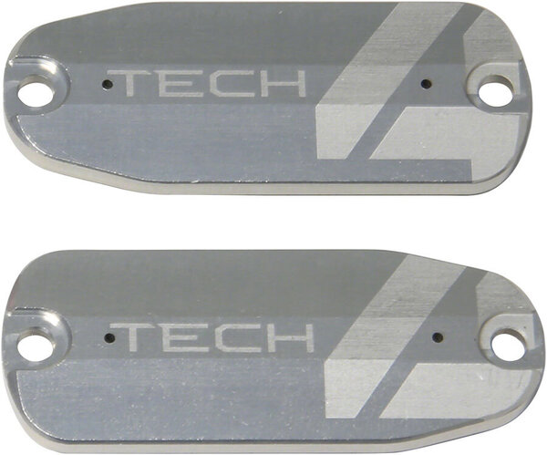 Hope Hope Tech 4 Brake Lever Reservoir Lid - Silver, Pair Hope Hope Tech 4 Brake Lever Reservoir Lid - Silver, Pair