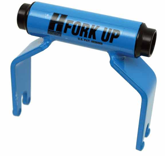 Hurricane Components Fork-Up Mount Adapter Capacity | Color | Model: 1-bike | Blue | 15x100mm thru-axle forks