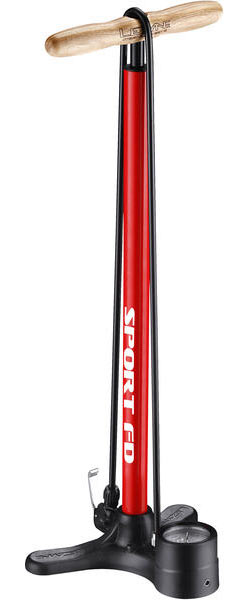 Lezyne Sport Floor Drive Pump Color | Model: Fire Red | Dual Valve