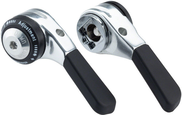 Microshift Down Tube Shifter Set Color | Left/Right | Speeds: Silver | Set | 2/3 x 9-speed