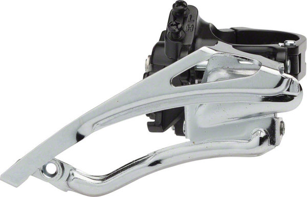 Microshift Mezzo Front Derailleur Cable Pull | Chainrings | Clamp Diameter | Color | Speeds: Bottom-Pull | Triple | 31.8/34.9mm | Silver | 8-speed