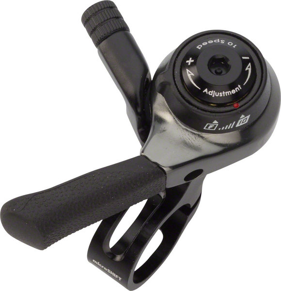 Microshift Right Thumb Shifter for Shimano Mountain Color | Left/Right | Speeds: Black/Silver | Right | 10-speed