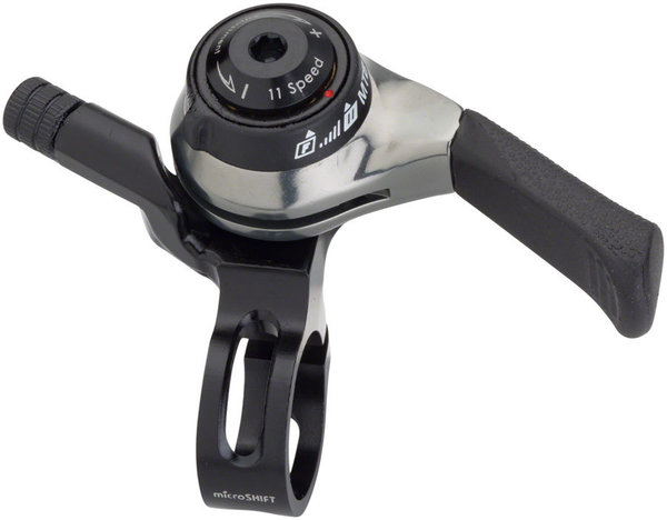 Microshift Right Thumb Shifter for Shimano Mountain Color | Left/Right | Speeds: Black/Silver | Right | 11-speed