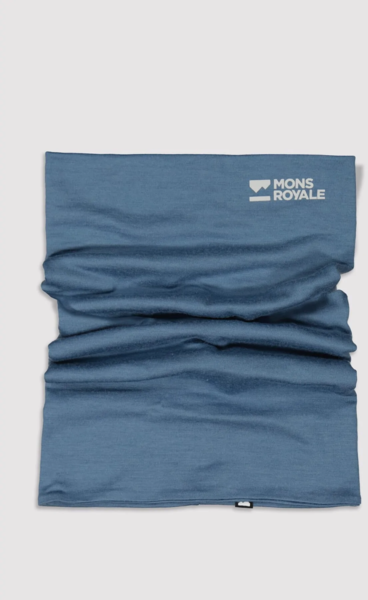 Mons Royale Double Up Neckwarmer Color: Blue Slate