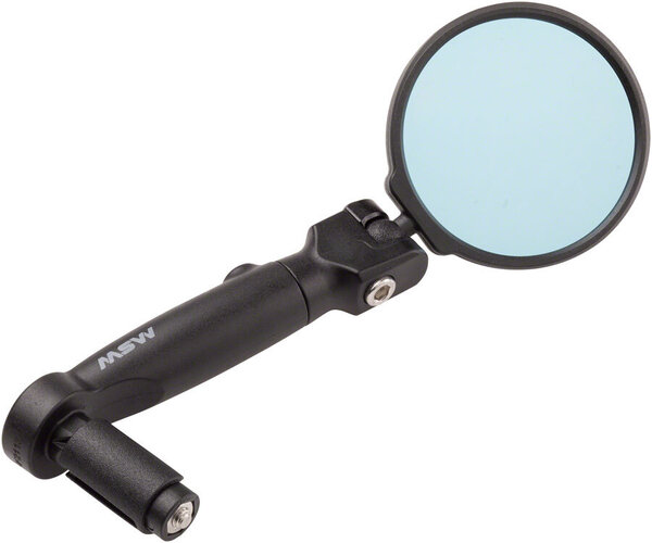 MSW Flat/Drop Bar Mirror with Anti-Glare Lens Color: Black