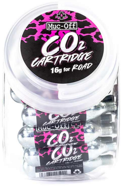 Muc-Off CO2 Refill Road Cartridges, Qty 40 Jar, 16g Muc-Off CO2 Refill Road Cartridges, Qty 40 Jar, 16g