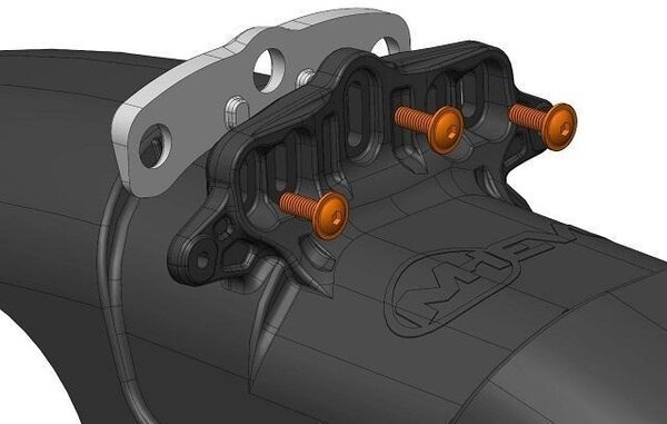 Mudhugger Ohlins Fork Adaptor Kit for EVO Bolt-On Fenders Color: Black