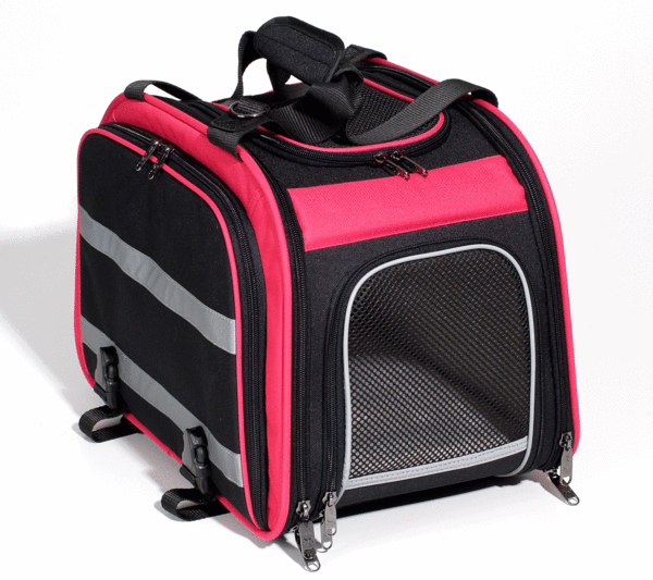 Nantucket Bike Basket Expandable Rear Pet Carrier Color: Pink/Black