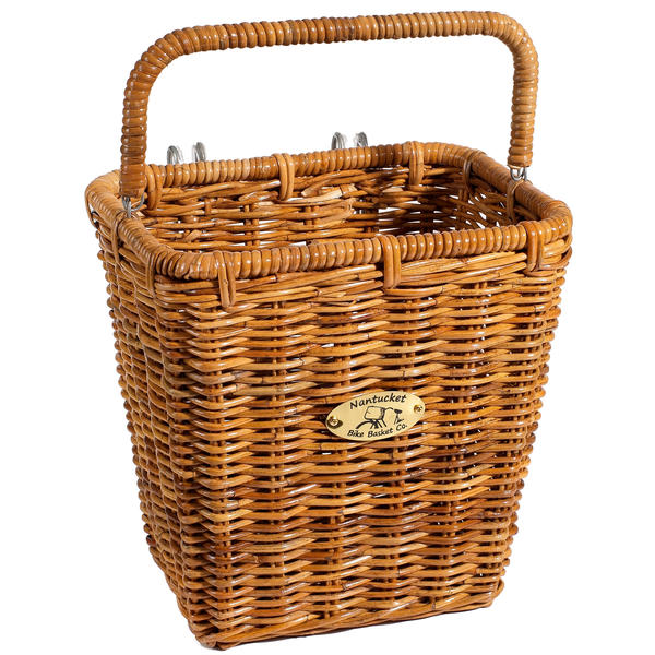 Pannier Basket with Hooks Nantucket Bicycle Basket Co 