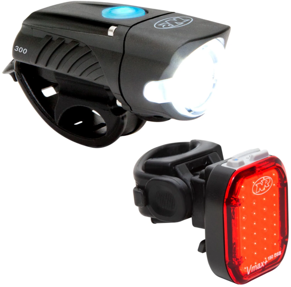 NiteRider Swift 300 and Vmax+ 150 Combo Front and Rear Light Set