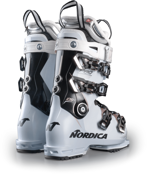 【一度のみ使用】Nordica スキーブーツ ホワイト/シルバー Nordica Promachine 105 W - Steiner's Sports Ski and Bike Albany