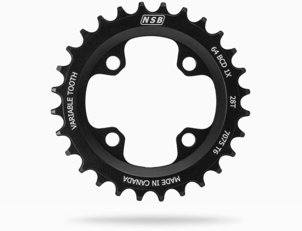 North Shore Billet 1x 64/104 BCD Variable Tooth Chainrings Size: 28T