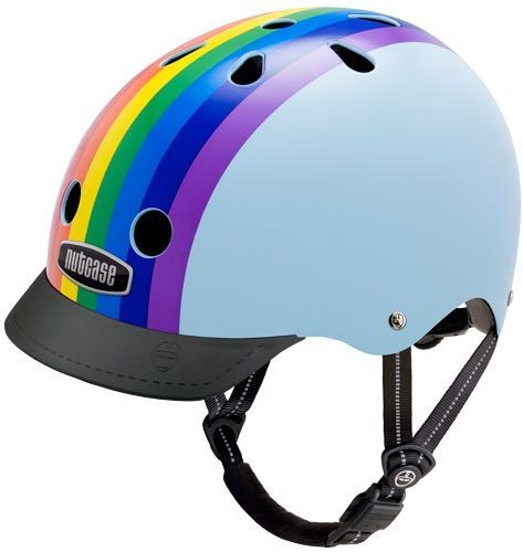 Nutcase Street Sport Cycling Helmet Size Large Rainbow Sky 