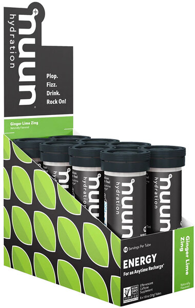 nuun Energy Flavor | Size: Ginger Lime Zing | 10-tablet 8-pack