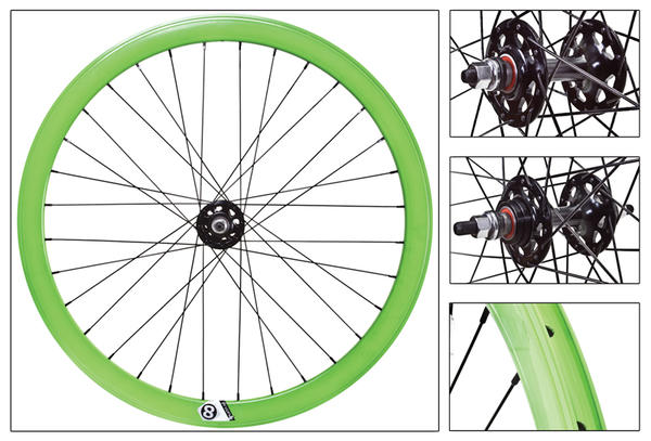 Origin8 Trak Attak Deep-V Gloss White 32 Hole 700c rim w/MSW Fixie Track O8 12