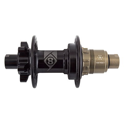 ADAPTER w/AXLE ORIGIN 8 RD1110 ELITE REAR 12mm(M12)x142mmTHRU for 370533-6 main image 1