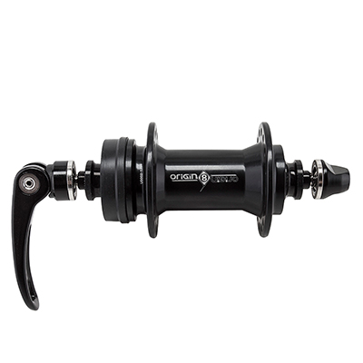 Origin8 RD-1120 Road Disc Front Hub Axle | Hole Count | Model: QR | 24-hole | 6-Bolt Adapter Included