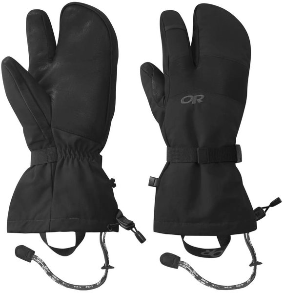 Outdoor Research Highcamp 3-Finger Gloves Color: Black