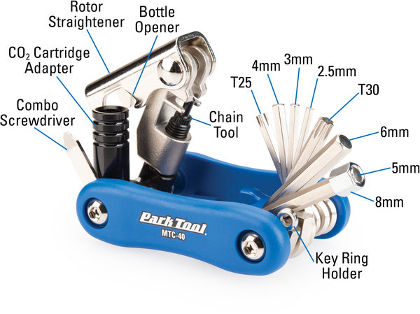Park Tool MT-40 Mini Folding Mutli-Tool Bike Road MTB Repair Chain Tool Keychain 