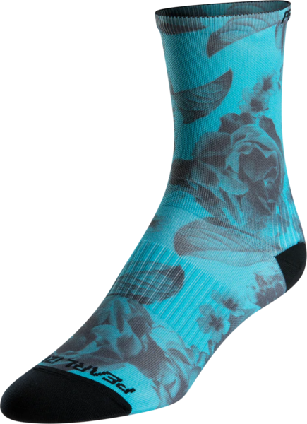 Pearl Izumi Women's PRO Tall Sock- FINAL SALE Color: Mystic Blue Floral