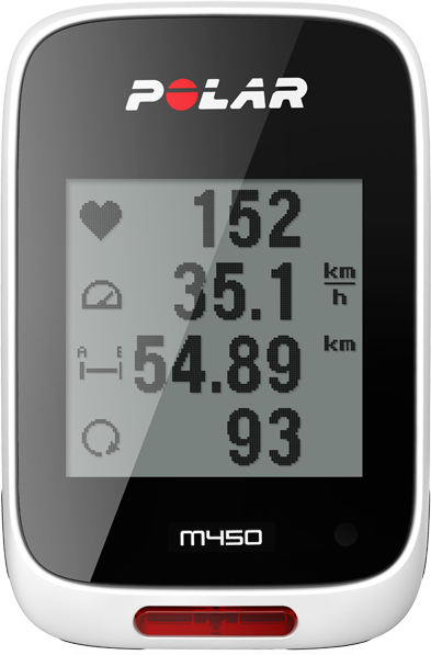 Polar M450 GPS Bike Computer with Heart Rate Sensor Color: White