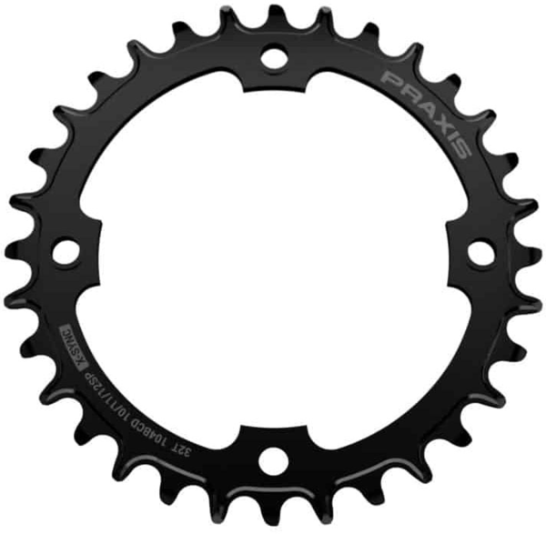 Praxis Works MTB eRing Steel 1x Chainring 104 BCD Color: Black