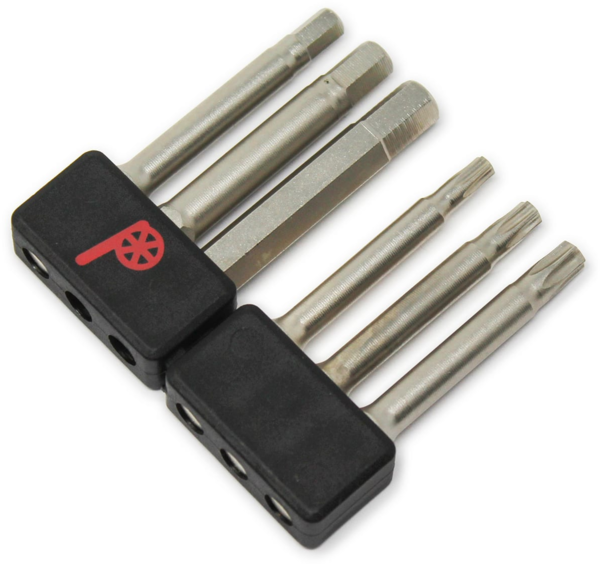 Prestacycle Six Piece 50mm S2 Nickel Plated Bit Set Color: Silver